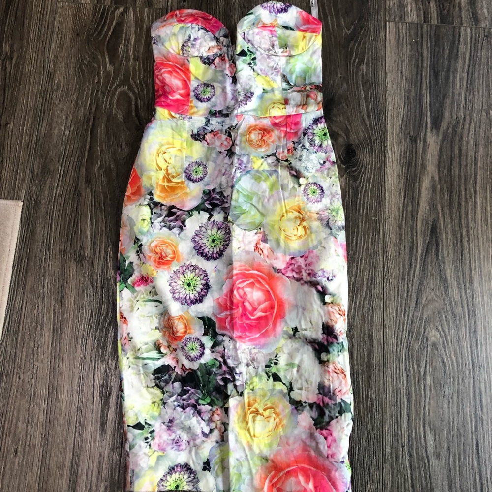 Asos fitted floral pencil dress